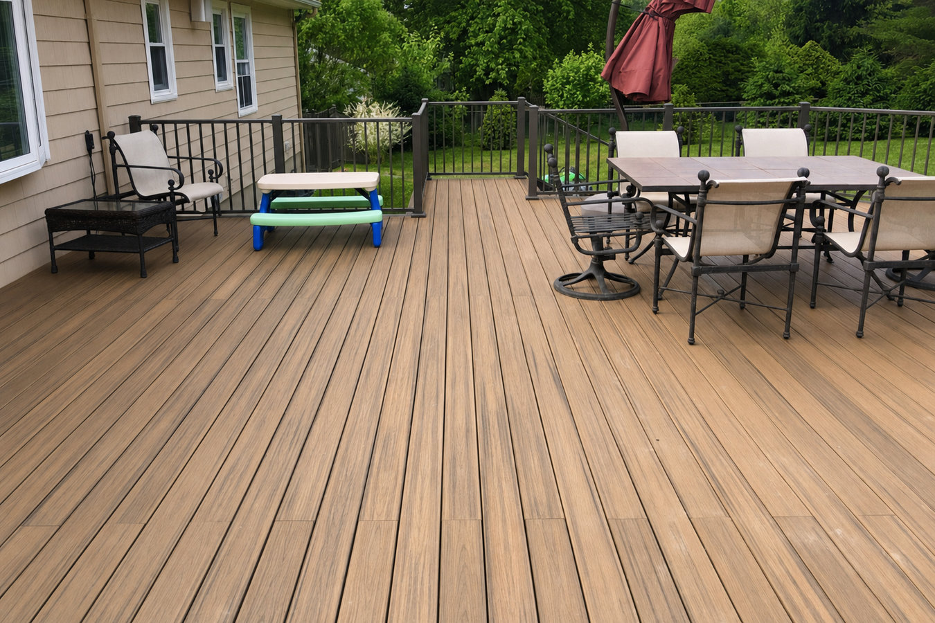 Composite deck installation